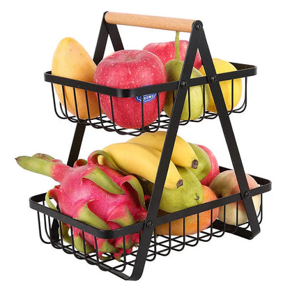 RYNX | Fruitcascade – Fruit Basket With 3 Levels 2 levels black