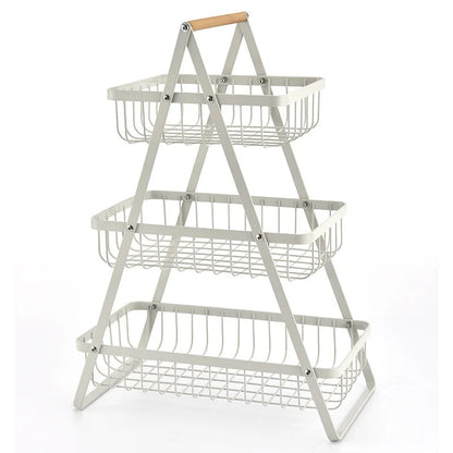RYNX | Fruitcascade – Fruit Basket With 3 Levels 3 levels white