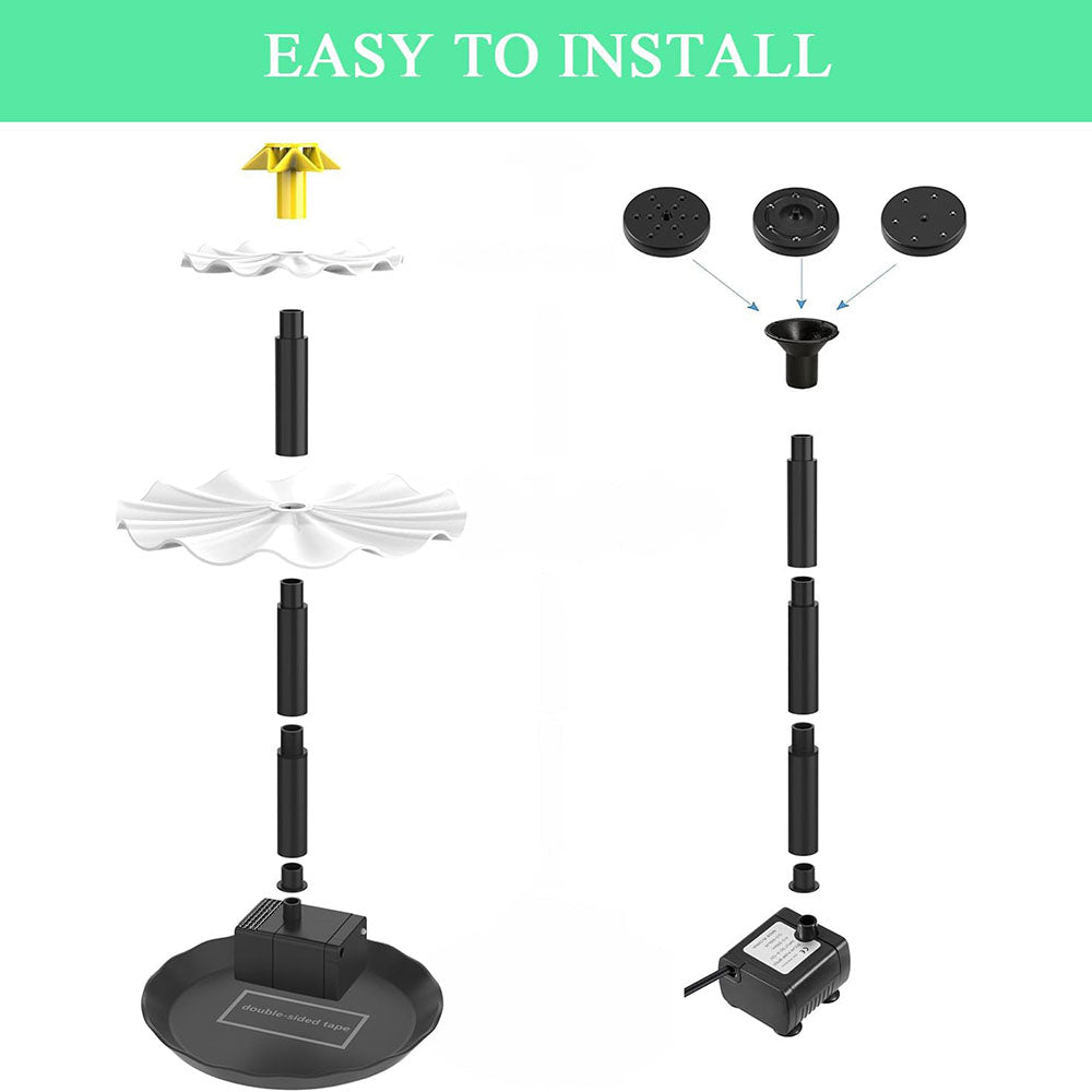Rynx | 3-layer solar-powered water fountain kit