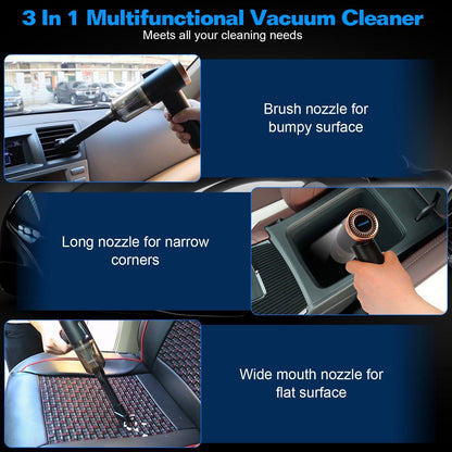 Rynx | 3-in-1 120W Portable Range Vacuum Cleaner with Brush Nozzle