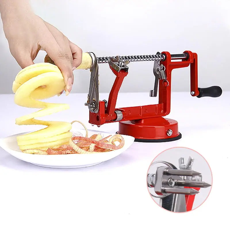 Rynx | 3-in-1 Hand Crank Peeler for Peeling, Coring and Slicing
