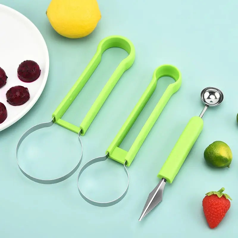 Rynx | 3-in-1 Fruit Cutter for Portioning & Decorating