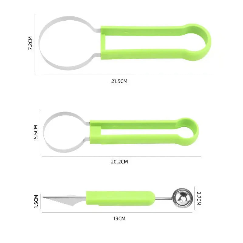 Rynx | 3-in-1 Fruit Cutter for Portioning & Decorating
