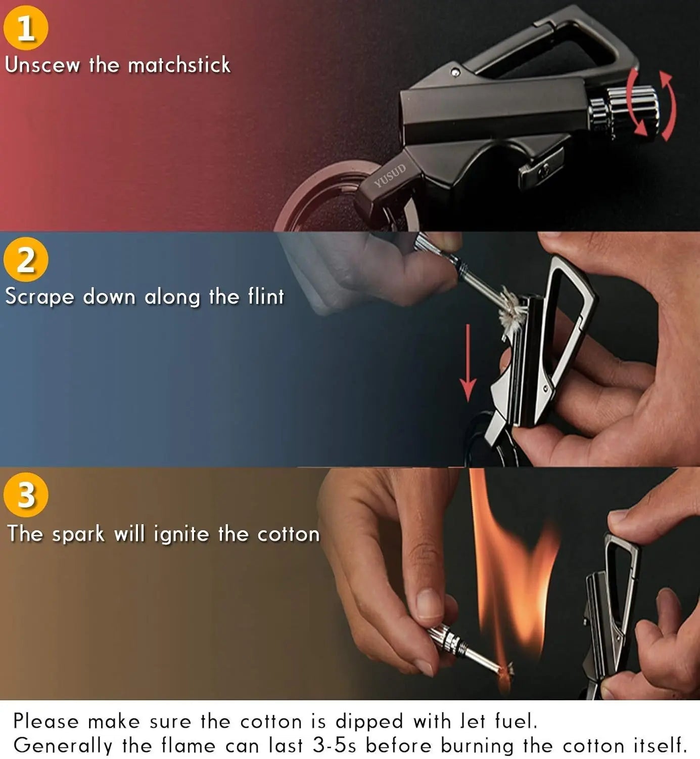 Rynx | 3-in-1 Outdoor windproof lighter with bottle opener for camping