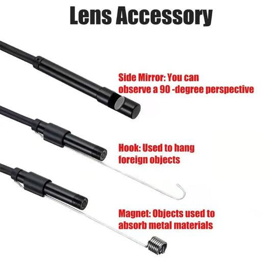 Rynx | 3-in-1 USB Endoscope Camera – Waterproof, Flexible with 6 LED Lights