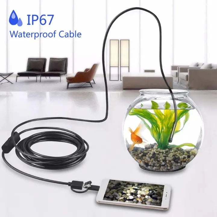 Rynx | 3-in-1 USB Endoscope Camera – Waterproof, Flexible with 6 LED Lights