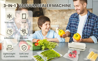 Rynx | 3-in-1 cordless mini vacuum sealer – keep food fresh & more