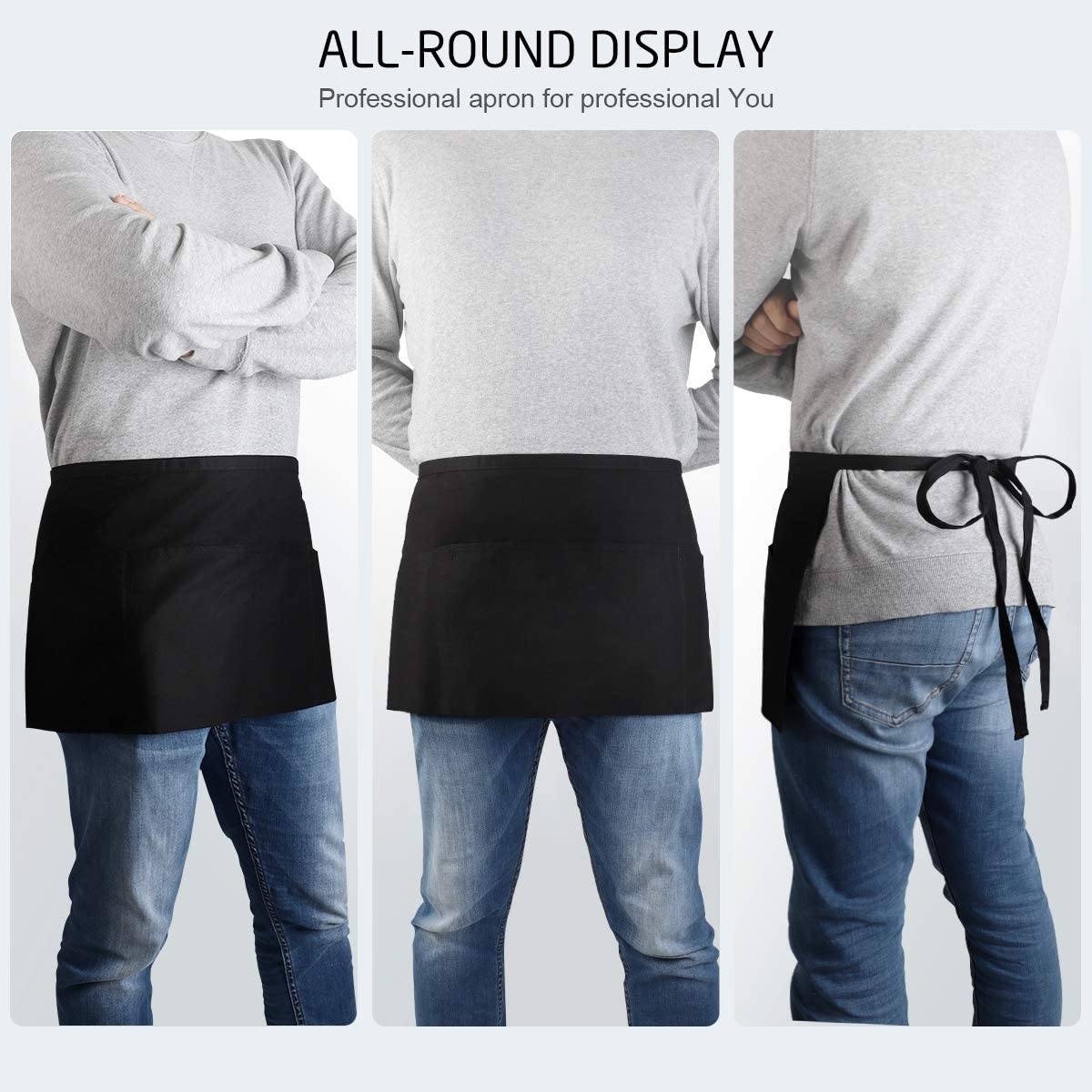 Rynx | 3-Pack: Syntus Serving Aprons with 3 Pockets