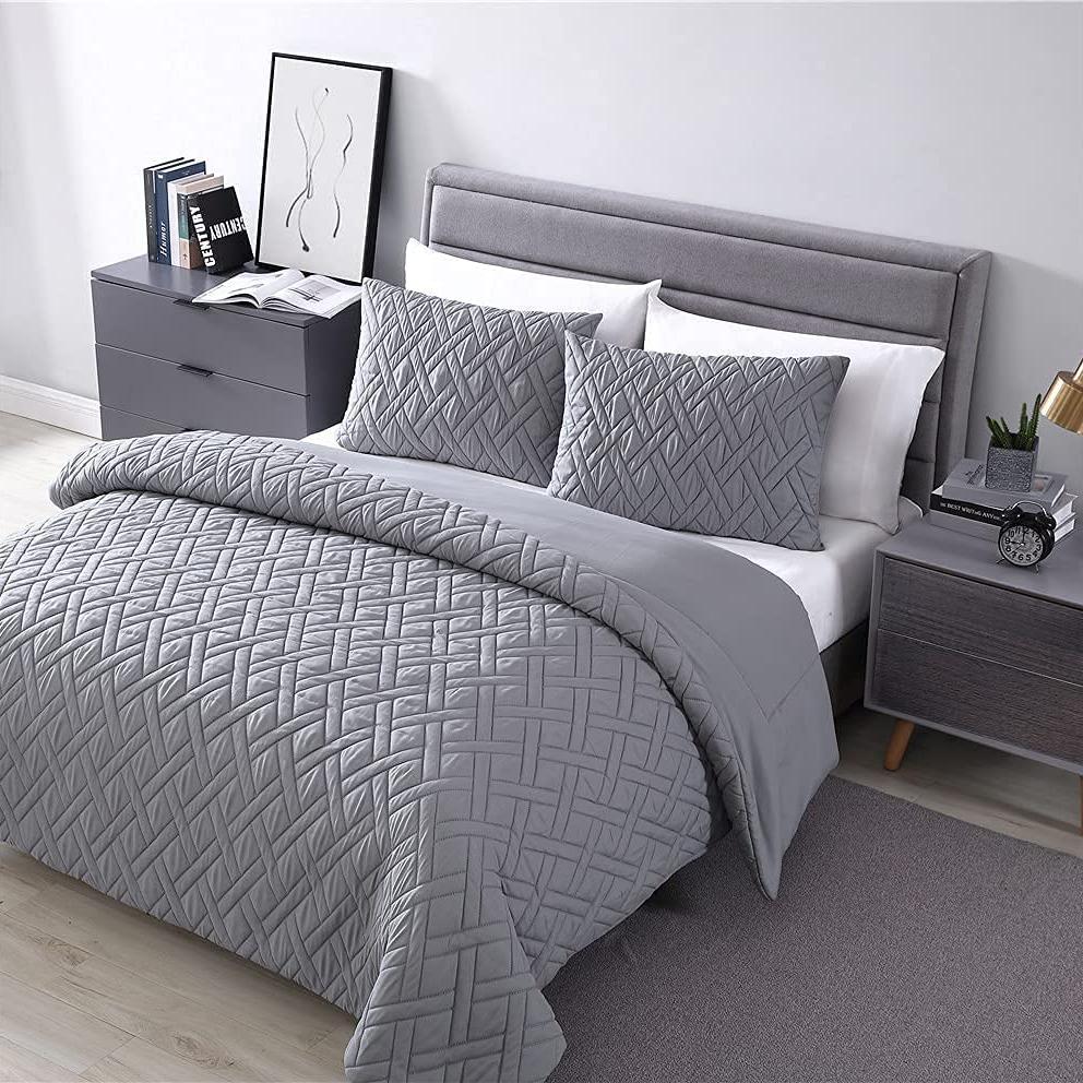 Rynx | 3-Piece: Embossed Quilted Larch Bedspread Set