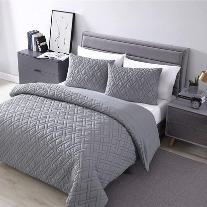 Rynx | 3-Piece: Embossed Quilted Larch Bedspread Set