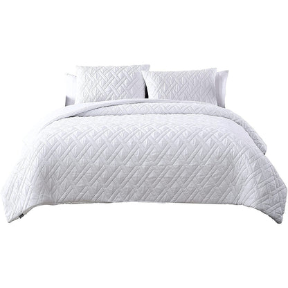 Rynx | 3-Piece: Embossed Quilted Larch Bedspread Set