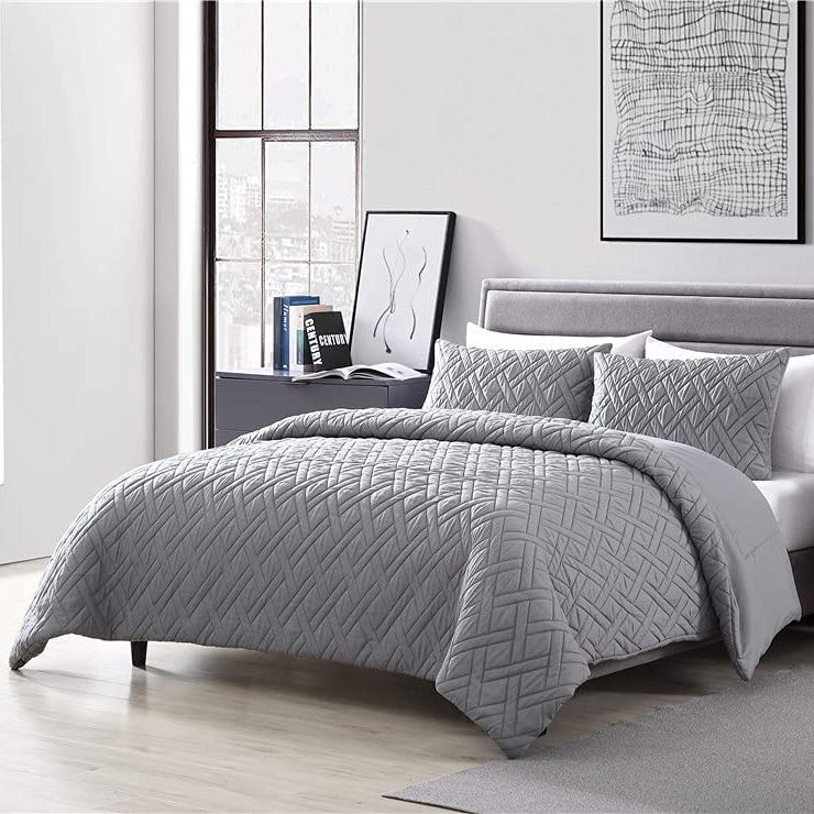 Rynx | 3-Piece: Embossed Quilted Larch Bedspread Set