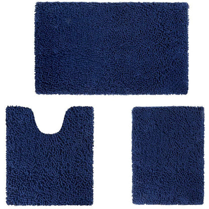 Rynx | 3-piece set: Bathroom mat set Ultra soft non-slip and absorbent chenille