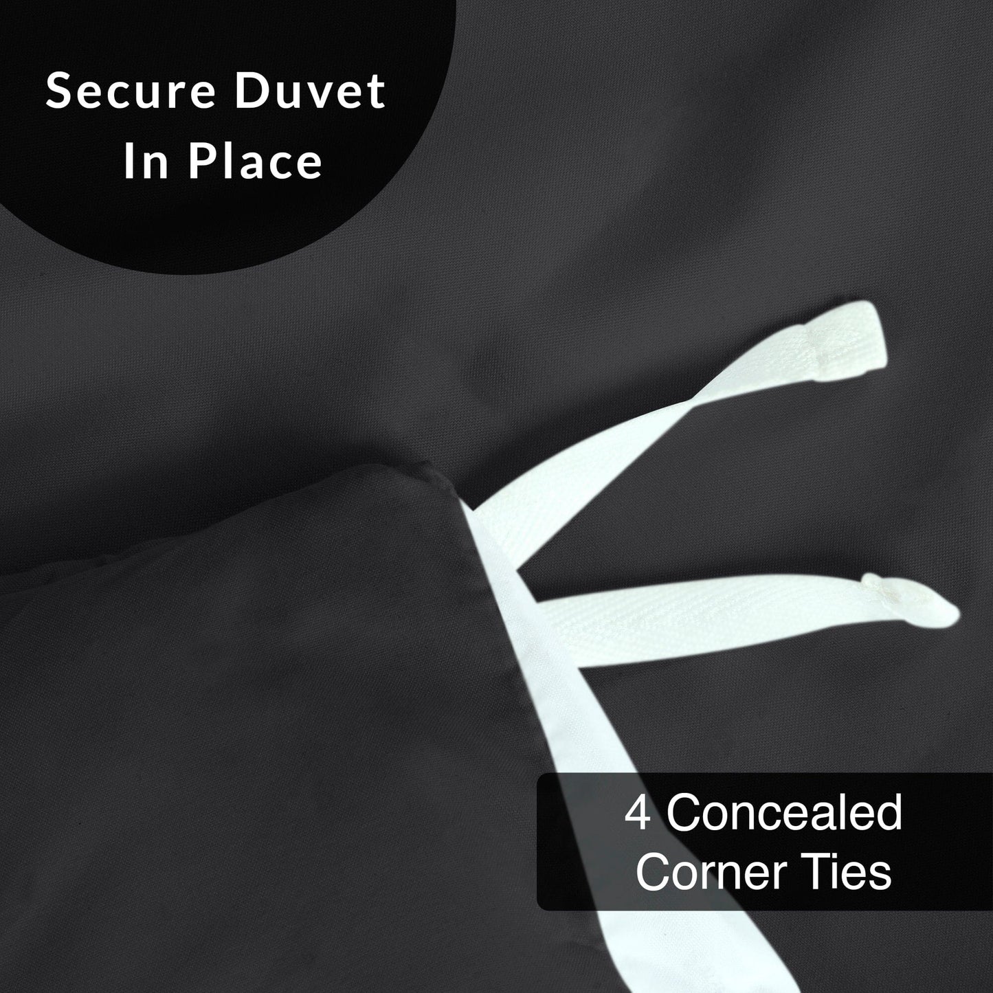 Rynx | 3-piece set: Royal double brushed duvet cover with button closure and corner ties