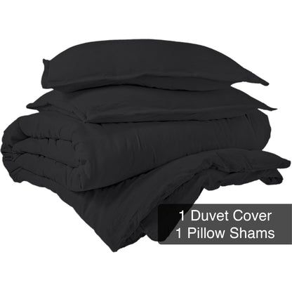 Rynx | 3-piece set: Royal double brushed duvet cover with button closure and corner ties