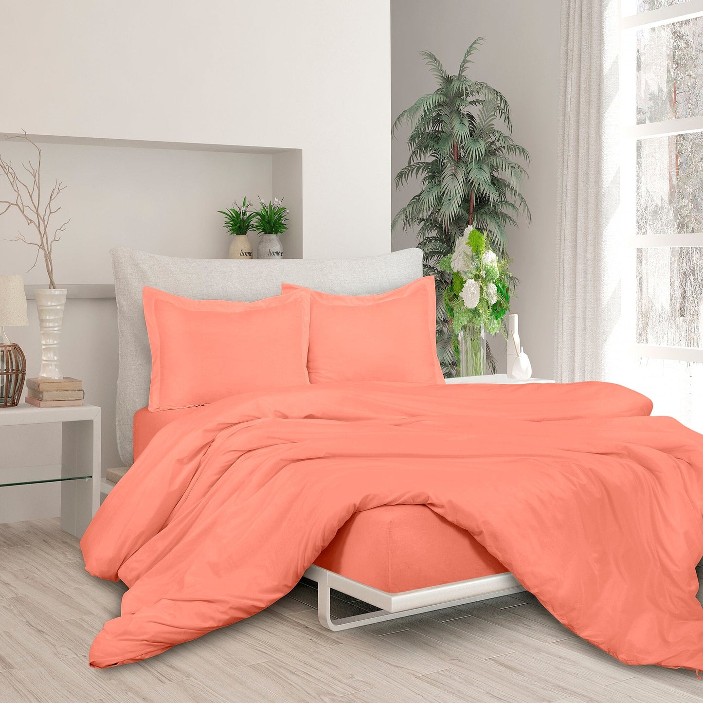 Rynx | 3-piece set: Royal double brushed duvet cover with button closure and corner ties