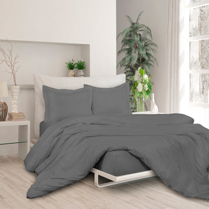 Rynx | 3-piece set: Royal double brushed duvet cover with button closure and corner ties