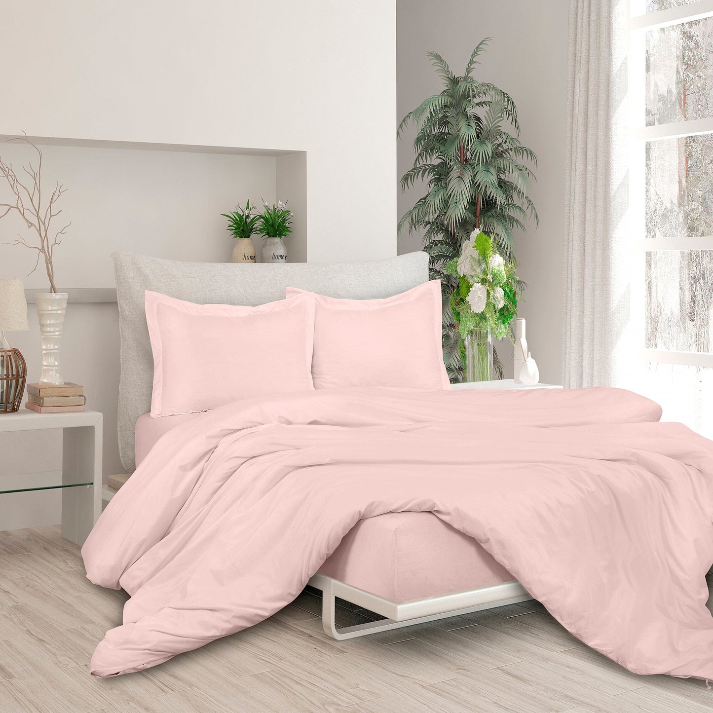 Rynx | 3-piece set: Royal double brushed duvet cover with button closure and corner ties