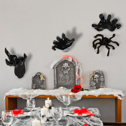Rynx | 3-Pieces: Spooky Creepy Hands with Illuminated Candle Holders Wall Mounted