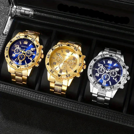Rynx | 3 pieces: Modern Men's Quartz Watch Set