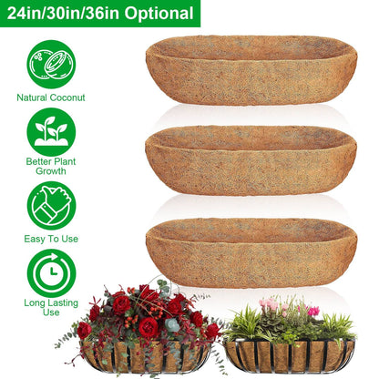 Rynx | 3-pieces: Through Coco Basket Half Moon Plant Replacement