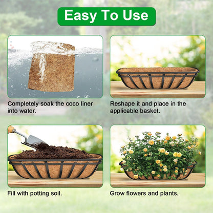 Rynx | 3-pieces: Through Coco Basket Half Moon Plant Replacement