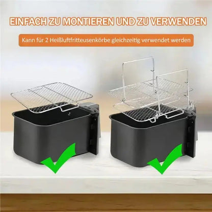 Rynx | 3-tier stainless steel air fryer rack for versatile cooking