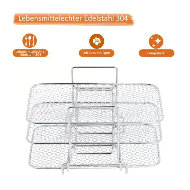 Rynx | 3-tier stainless steel air fryer rack for versatile cooking