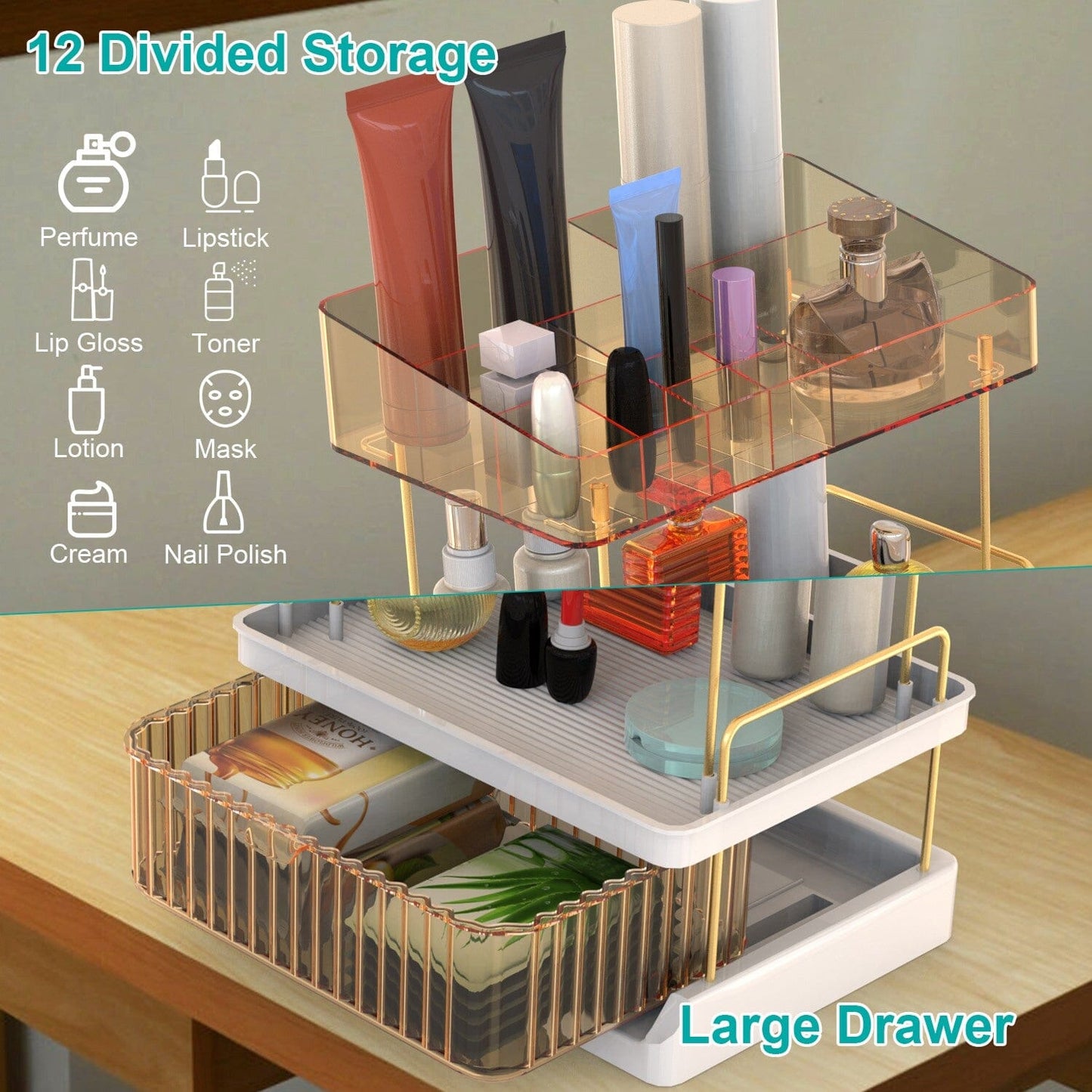 Rynx | 3-layer Makeup Organizer