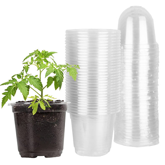 Rynx | 30 pieces: Plant nursery pots PET Flower seed starter pots Container with dome and drainage hole