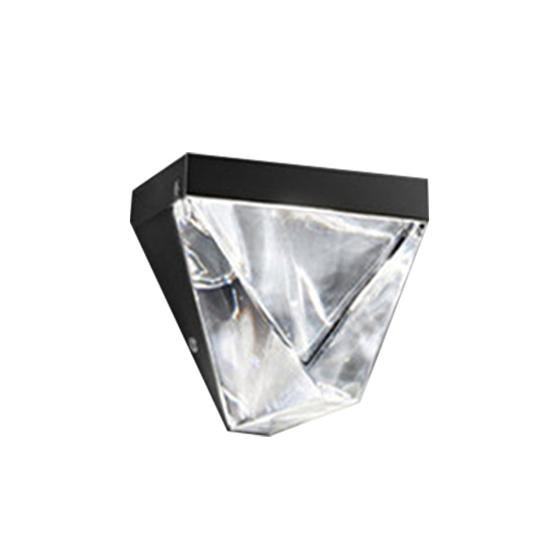 Rynx | LED Crystal Wall Light Minimalism Black/Gold Triangle Living Room Wall Mount Lighting