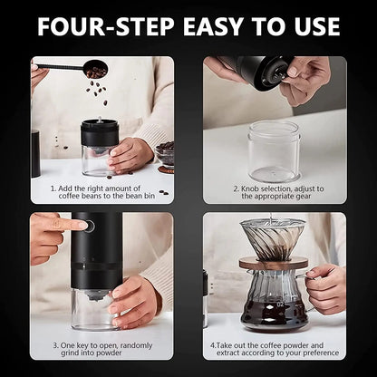 Rynx | Portable Electric Coffee Grinder with USB Type-C Charging & Ceramic Grinder