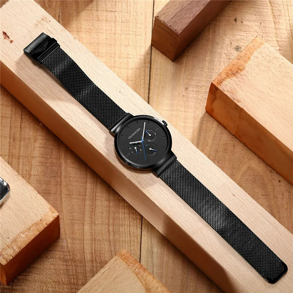 Rynx | Men's Quartz Watch with Steel Mesh Strap