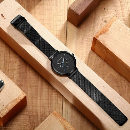 Rynx | Men's Quartz Watch with Steel Mesh Strap
