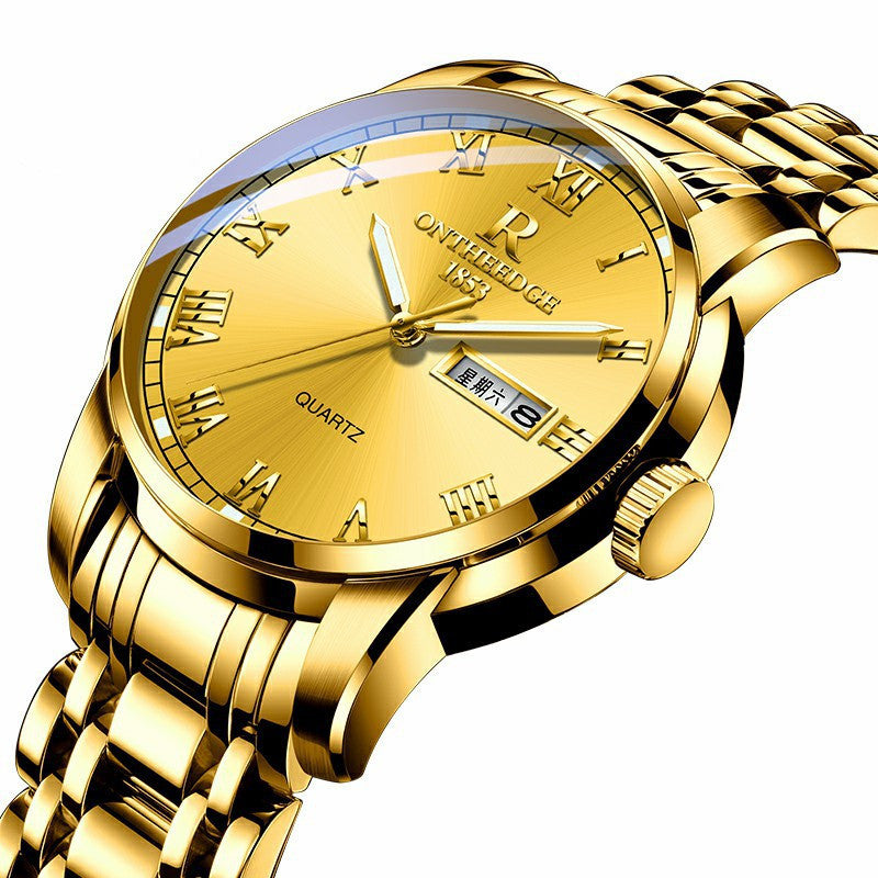Rynx | Men's Three Hand Business Steel Watch Quartz Watch