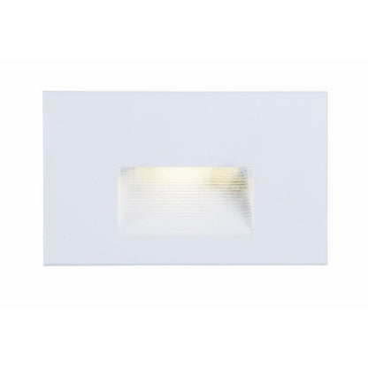 Rynx | Maxim Led Step Light, 5" Wide X 3" High, White Aluminum, Horizontal Wide Beam