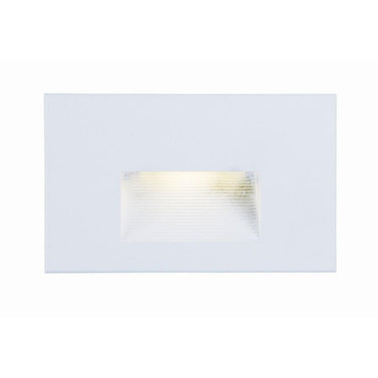 Rynx | Maxim Led Step Light, 5" Wide X 3" High, White Aluminum, Horizontal Wide Beam