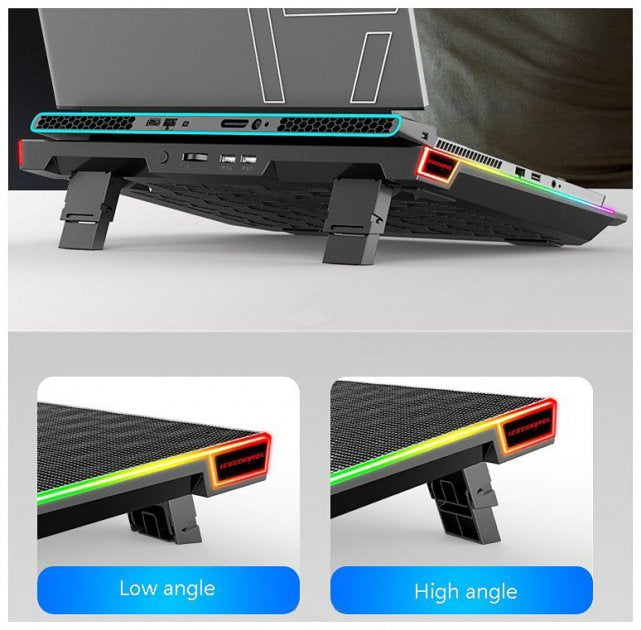 Rynx | Laptop stand RGB 2 USB port LED laptop cooling pad