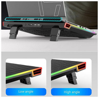 Rynx | Laptop stand RGB 2 USB port LED laptop cooling pad