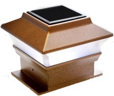 Rynx | Solar powered set with 2 plastic square cups terrace decking fastening mount