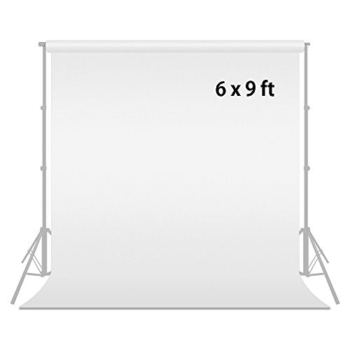 Rynx | Studio 6 ft X 9 ft White Photo Video Photography Studio Fabric Backdrop Background Screen, JSAG103