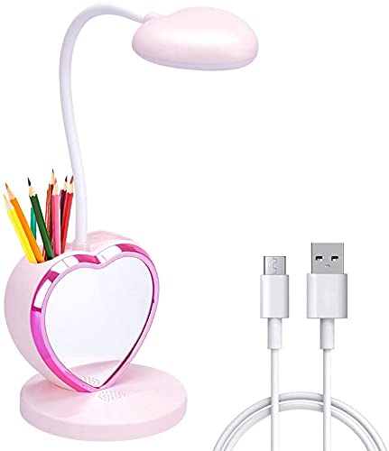 Rynx | Aluocyi Rosa LED Desk Lamp with USB Charging, Touch Control, Pen Holder & Phone Stand for Kids