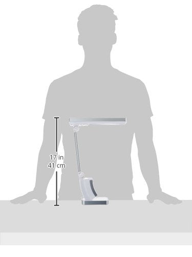 Rynx | Ottlite Slimline Table Lamp, White - Quiet and Environmentally Friendly Plastic Design for Home Office