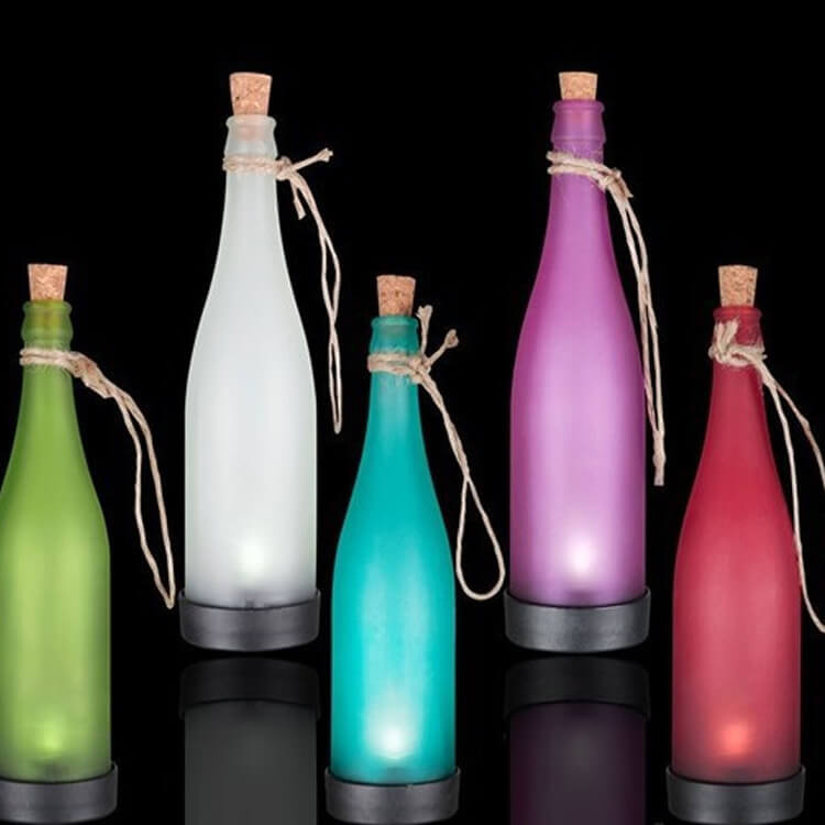 Rynx | 5 Piece Solar Wine Bottle Light Outdoor Decoration Plastic LED Hanging Light