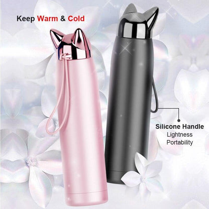 Rynx | Stylish Fox Ear 320ml Insulated Stainless Steel Hydration Bottle