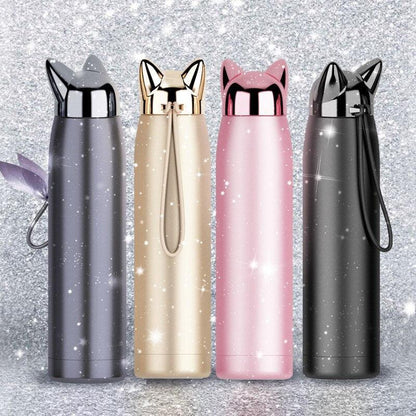 Rynx | Stylish Fox Ear 320ml Insulated Stainless Steel Hydration Bottle