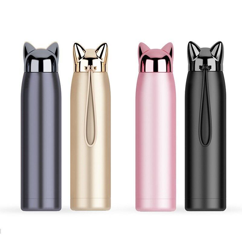 Rynx | Stylish Fox Ear 320ml Insulated Stainless Steel Hydration Bottle