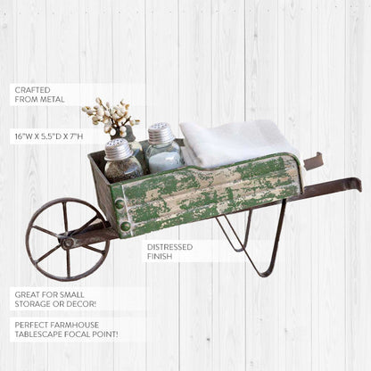 Rynx | Vintage Green Wheelbarrow Decor