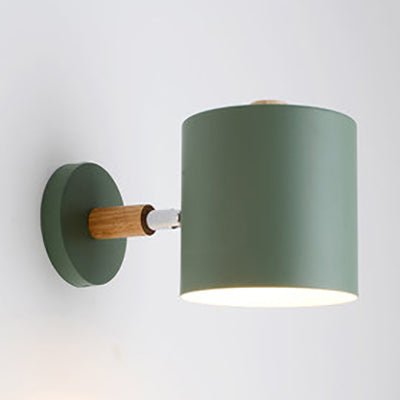 Rynx | Modern Style Cylinder Wall Lamp Metal 1 Head Wall Light for Children's Room Hallway