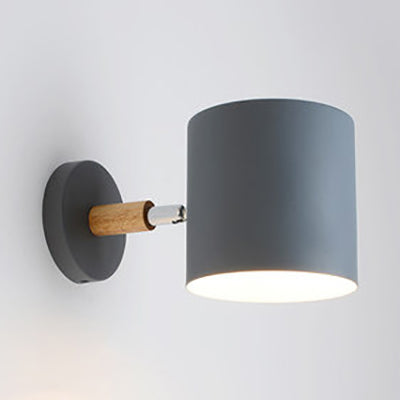 Rynx | Modern Style Cylinder Wall Lamp Metal 1 Head Wall Light for Children's Room Hallway